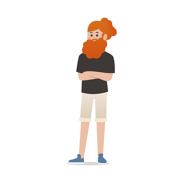 Gratis PSD flat mann karakter