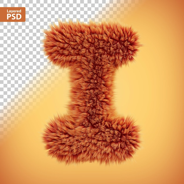 Gratis PSD fluffig 3d-bokstav