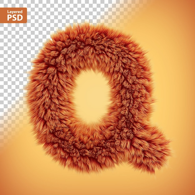 Gratis PSD fluffig 3d-bokstav