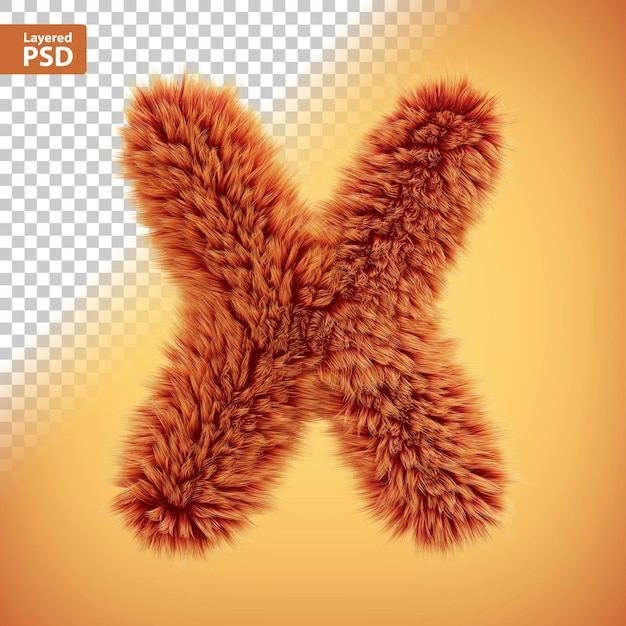 Gratis PSD fluffig 3d-bokstav