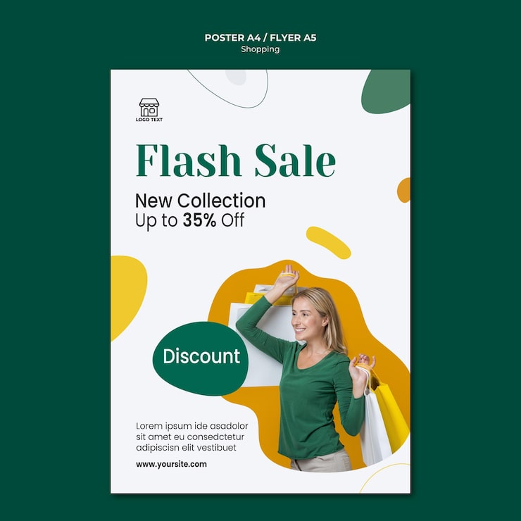 Gratis PSD flyerskabelon for udsalg