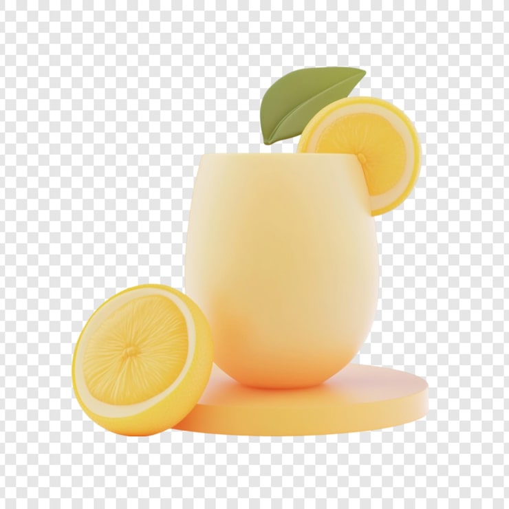 Gratis PSD forfriskende lemonade dejlig sommerdrik gul citrusfrugt