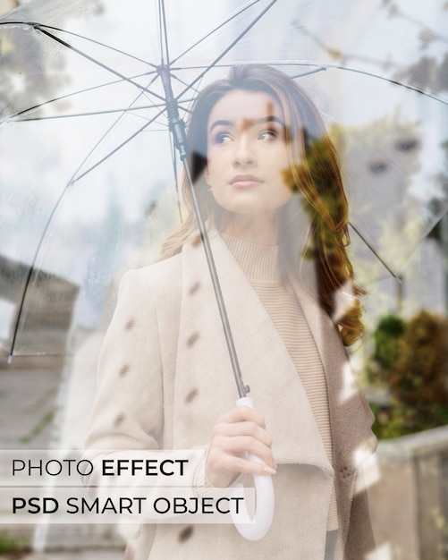 Gratis PSD fotoeffekt med glassrefleksjon