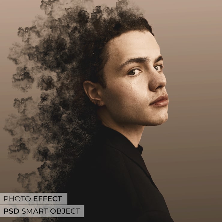 Gratis PSD fotoeffekt med rökpartiklar