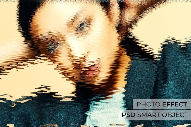 Gratis PSD fotoeffekt med vandrefleksioner