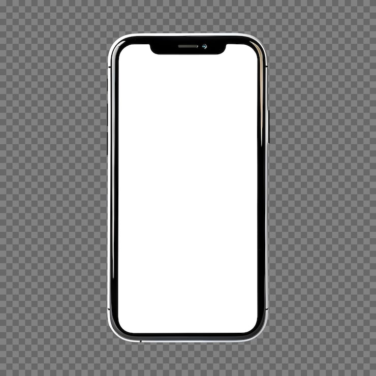 Gratis PSD framifrån tom smartphone psd-mockup