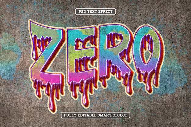 Gratis PSD gatekunst null graffitistil teksteffekt