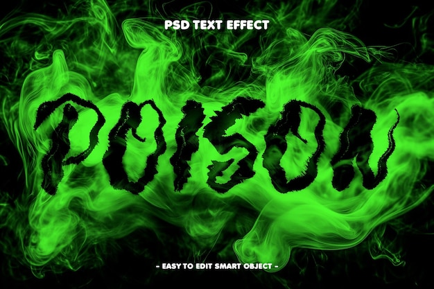 Gratis PSD gift røg teksteffekt