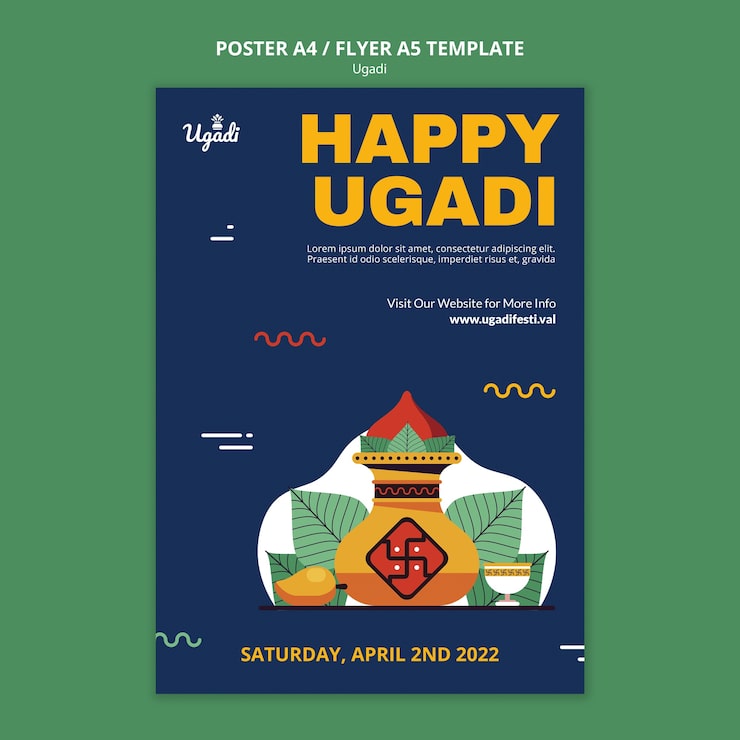 Gratis PSD glad ugadi-poster-mall