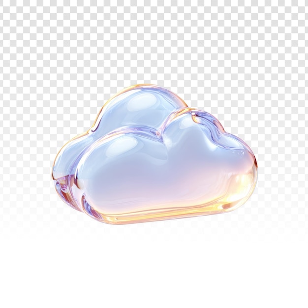 Gratis PSD glinsende 3d sky-ikon til cloud computing