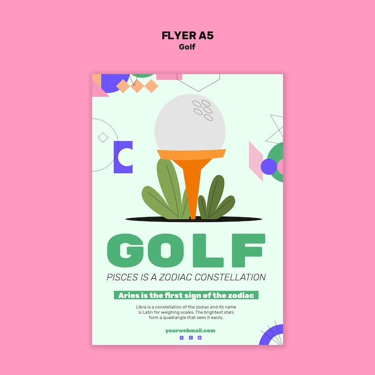 Gratis PSD golf flyer maldesign