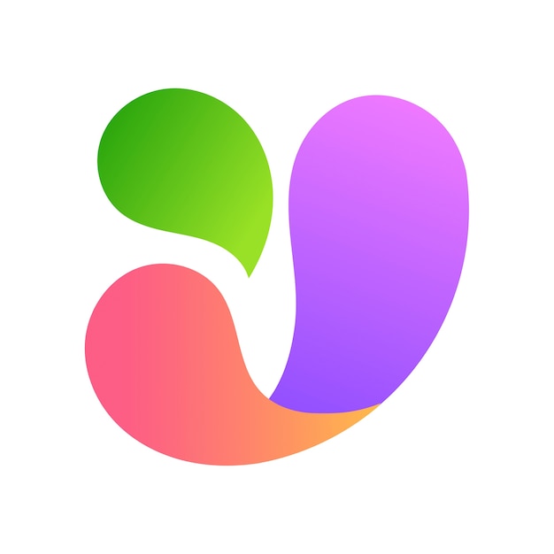 Gratis PSD gradient abstrakt logo
