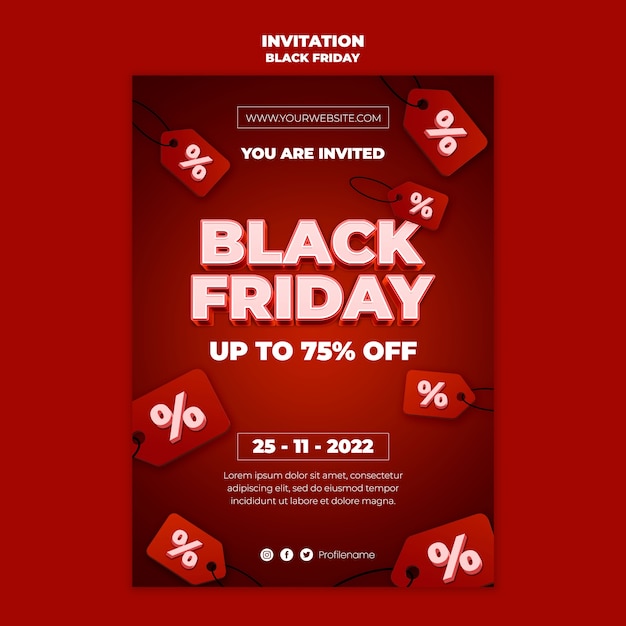 Gratis PSD gradient black friday-maldesign