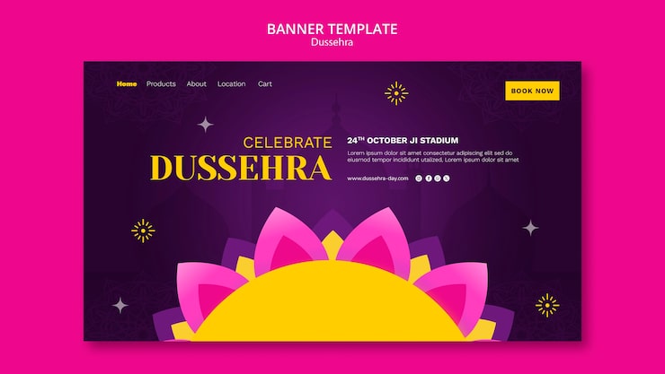 Gratis PSD gradient dussehra mall design
