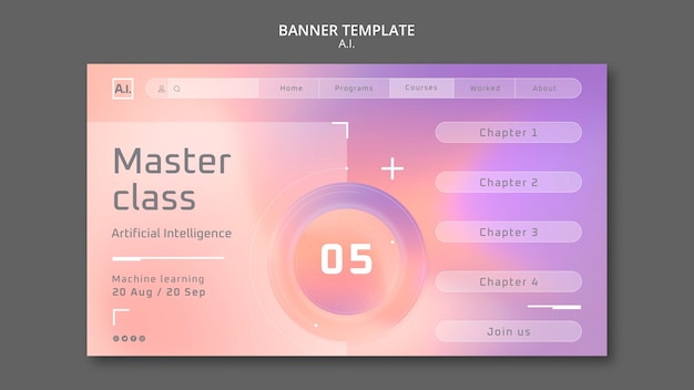 Gratis PSD gradient kunstig intelligens mal