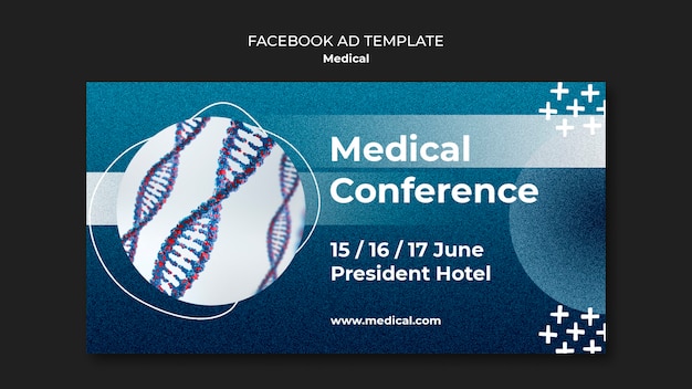 Gratis PSD gradient medisinsk behandling facebook-mal