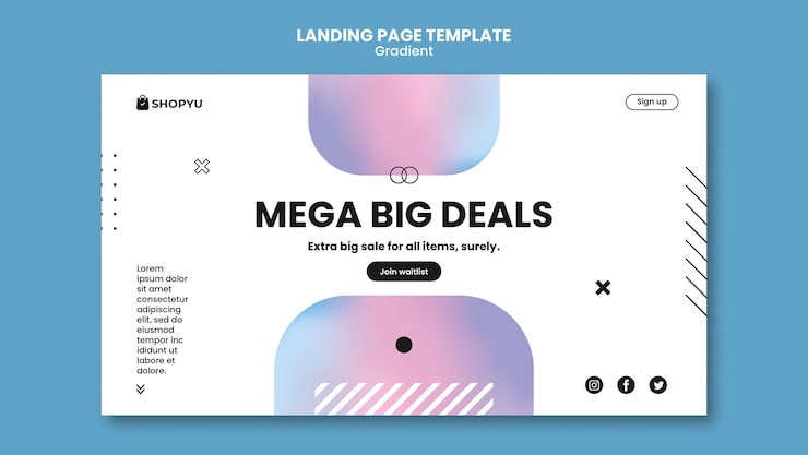 Gratis PSD gradient salgsmal design
