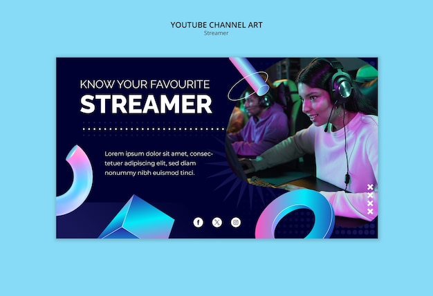 Gratis PSD gradient streaming hobby mall