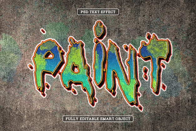 Gratis PSD graffiti paint street text effect