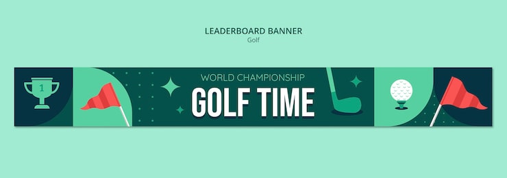 Gratis PSD grønn golftavle banner maldesign