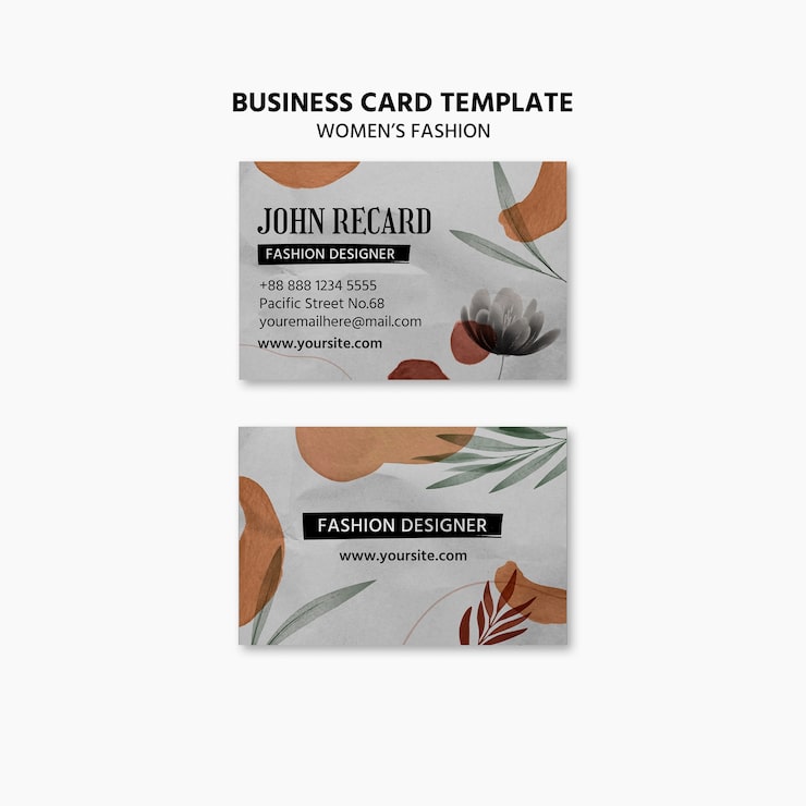 Gratis PSD handritad mode visitkortsmall