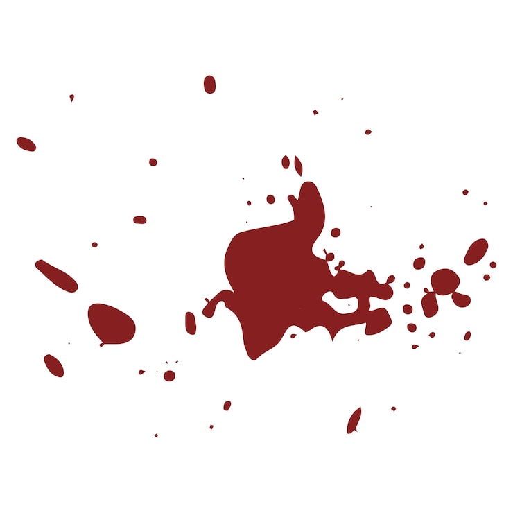 Gratis PSD handritat blodstänk isolerat