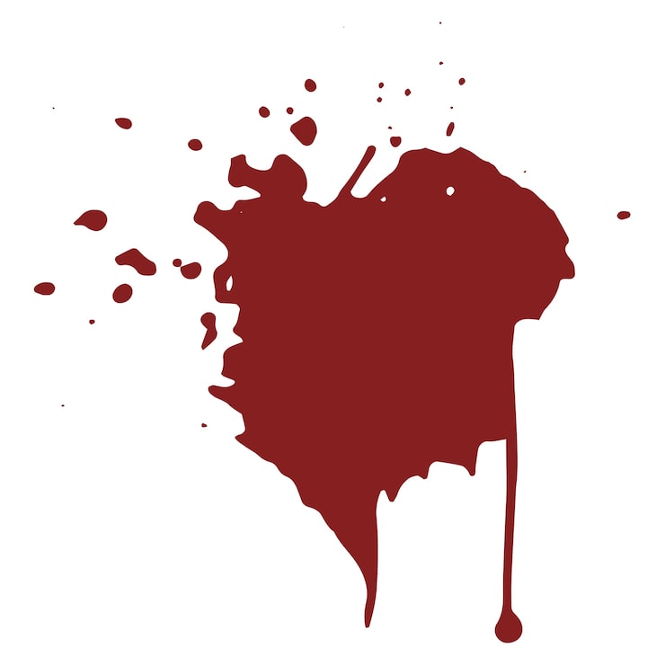Gratis PSD handritat blodstänk isolerat