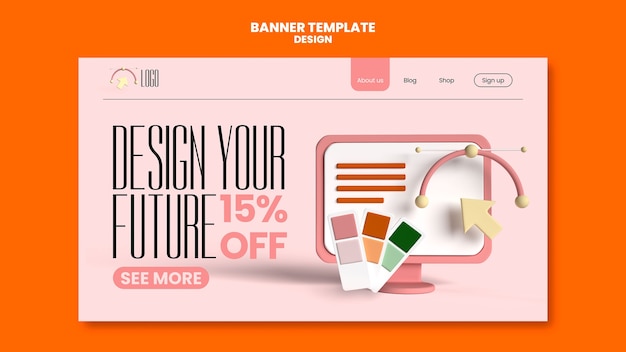 Gratis PSD håndtegnet design mal
