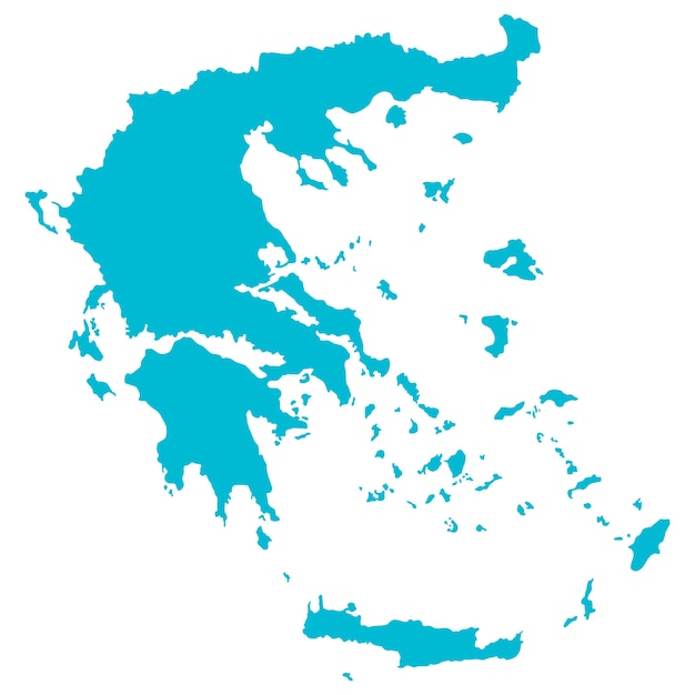 Gratis PSD hellas-kart isolert