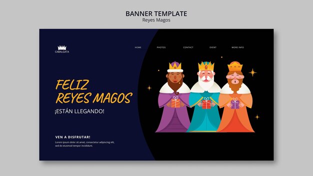 Gratis PSD helligtrekongersdag skabelondesign