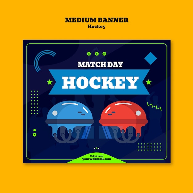 Gratis PSD hockey skabelondesign