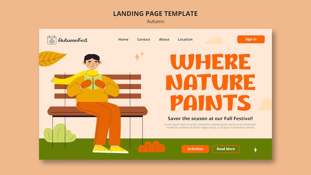 Gratis PSD høst mal design