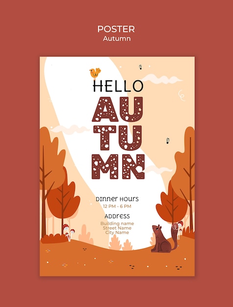 Gratis PSD høst mal design