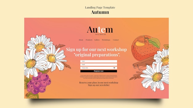 Gratis PSD höstmall design