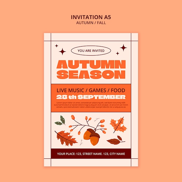 Gratis PSD höstmall design