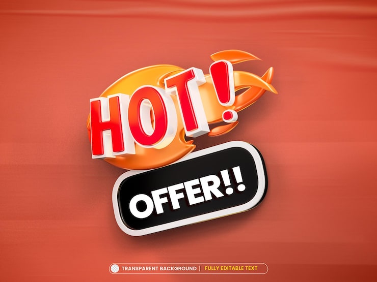 Gratis PSD hot tilbud design skabelon banner