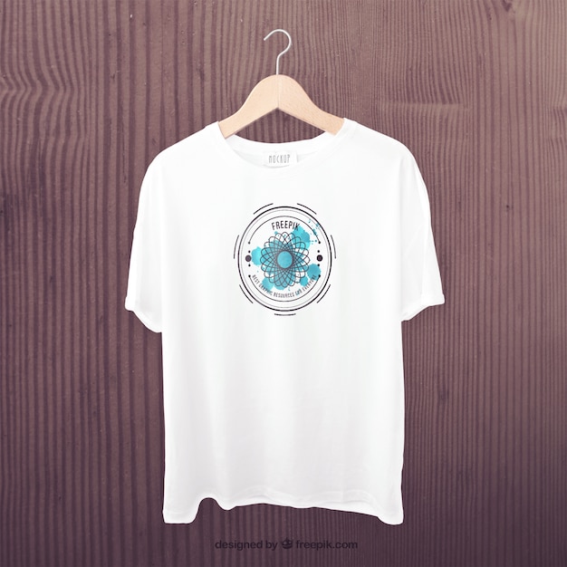 Gratis PSD hvid t-shirt front mockup