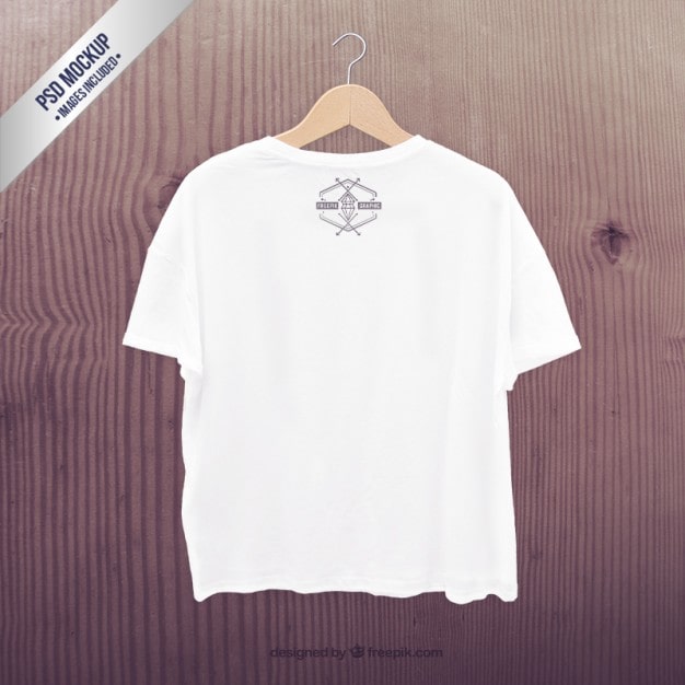 Gratis PSD hvid t-shirt mockup
