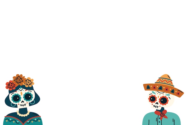 Gratis PSD illustration av dia de muertos-element