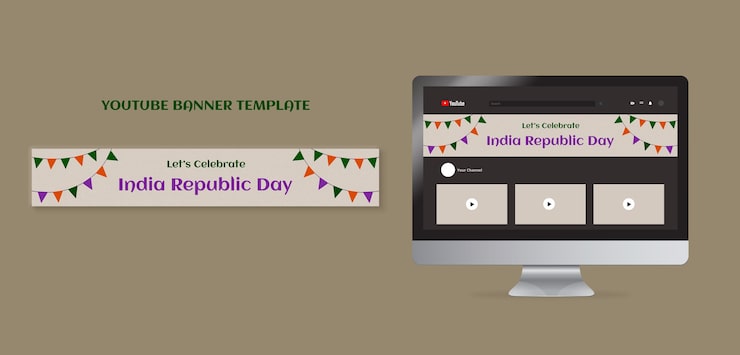 Gratis PSD indiens republikdag youtube-banner skabelon