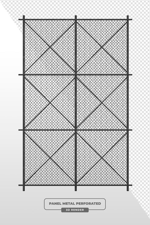 Gratis PSD industrielt metallpanel i 3d-gjengivelse