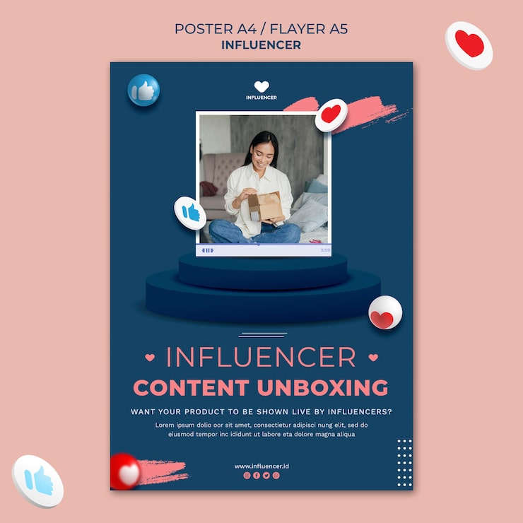 Gratis PSD influencer plakat skabelon