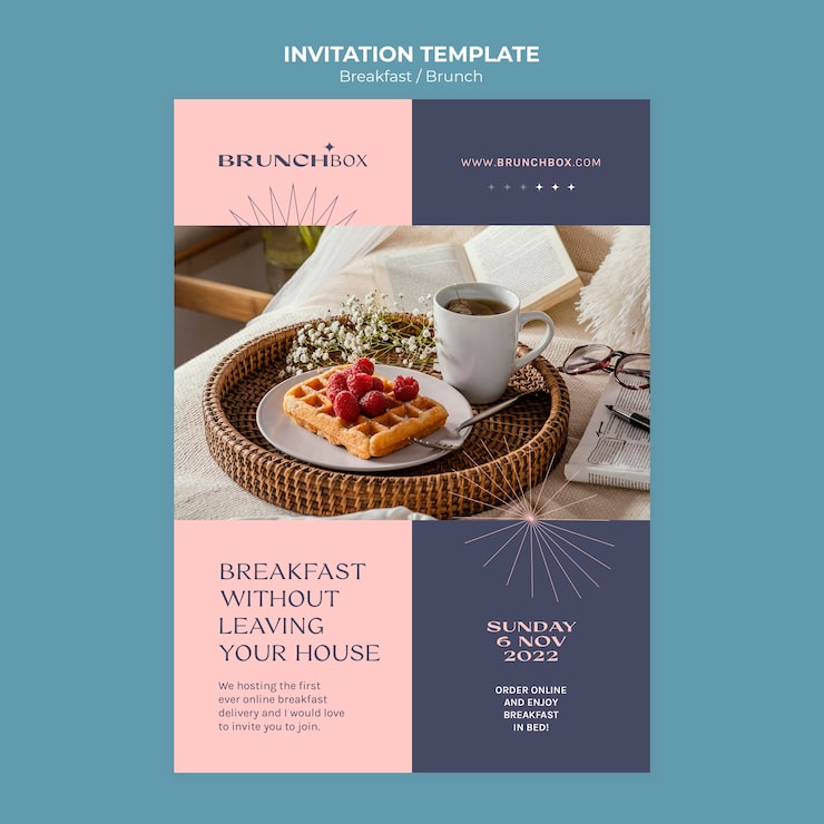 Gratis PSD invitation til lækker doughnut-butik