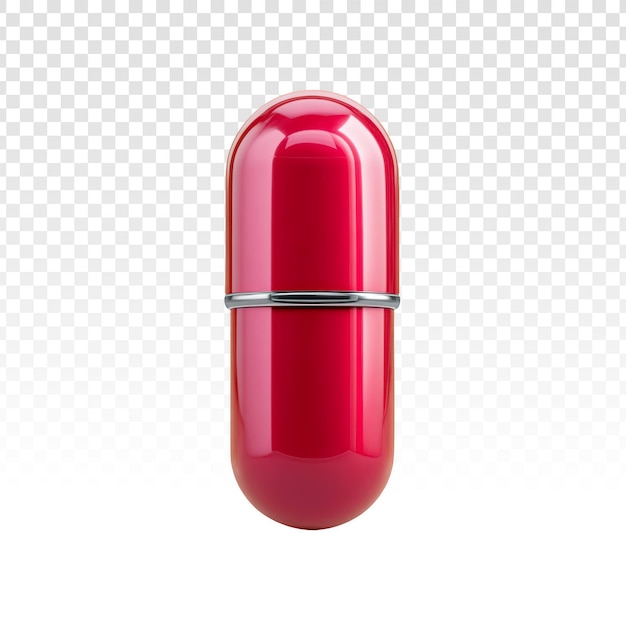 Gratis PSD isolerad röd medicinkapsel 3d-rendering