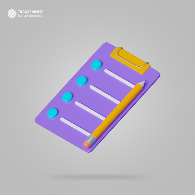 Gratis PSD isoleret 3d-rendering uddannelsesbogsikon