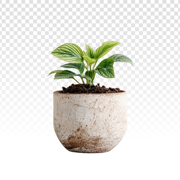 Gratis PSD isoleret lille grøn potteplante