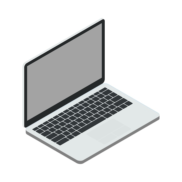 Gratis PSD isoleret moderne bærbar computer