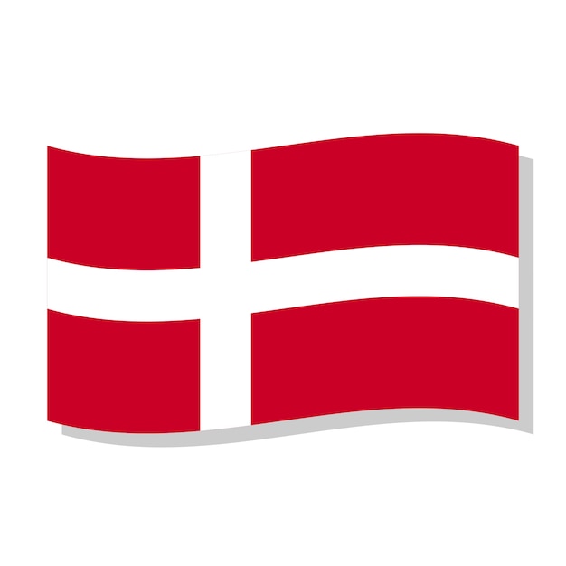 Gratis PSD isolert danmark flagg design