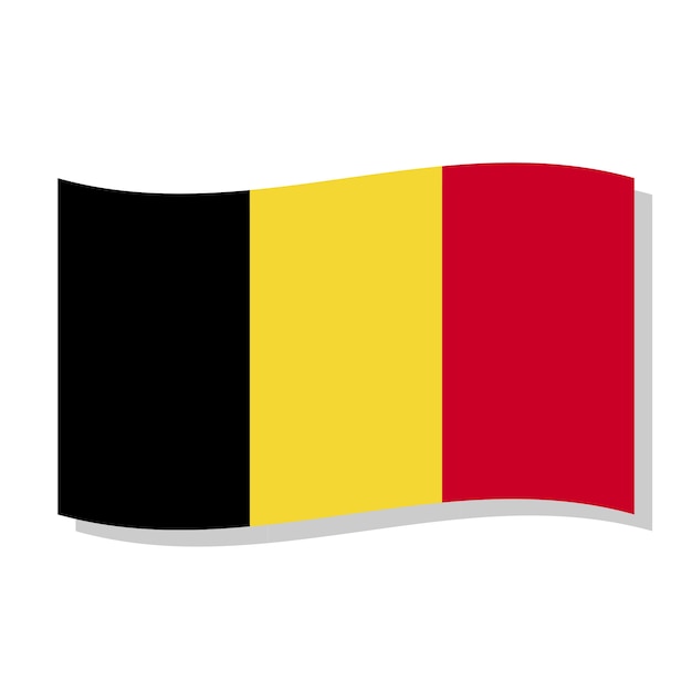 Gratis PSD isolert design av belgias flagg