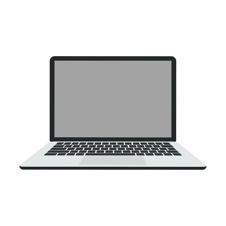 Gratis PSD isolert moderne bærbar pc